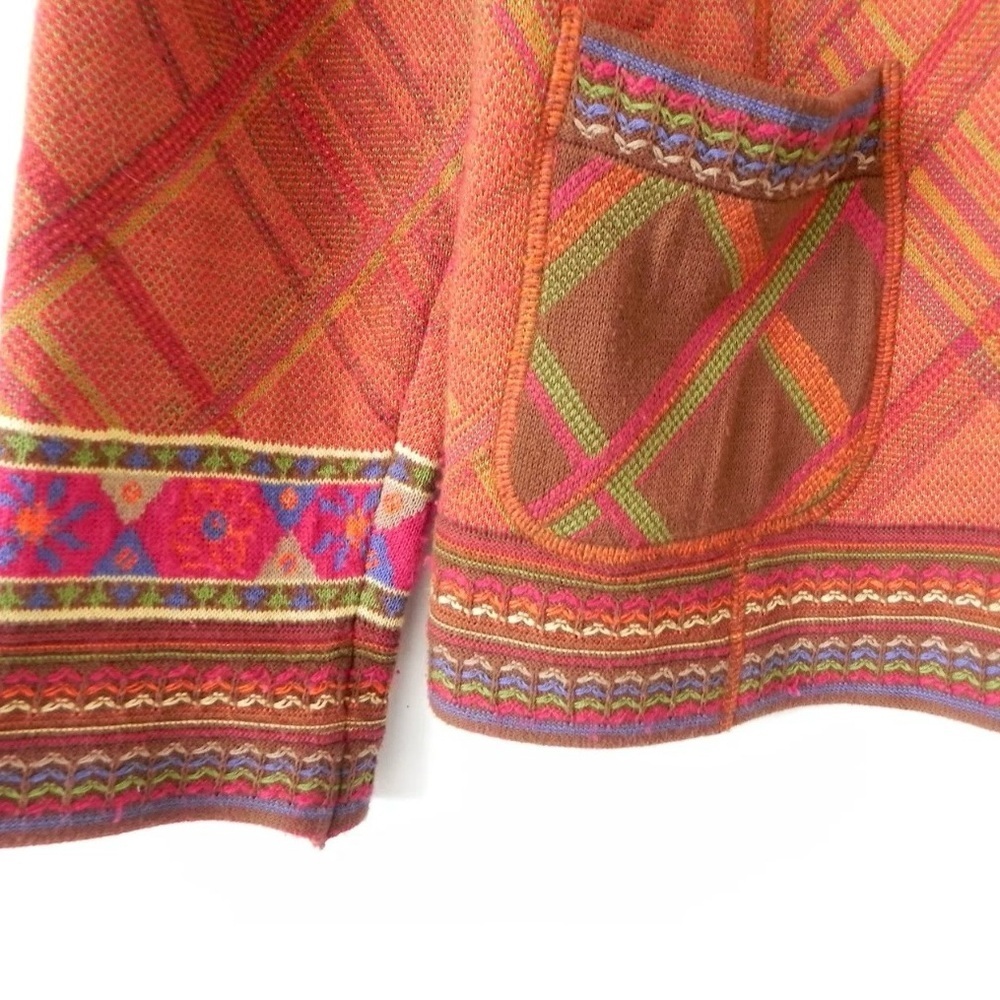 Coldwater Creek Jacket Vintage Style Wool Blend Pockets Multi-Color - Picture 4 of 9